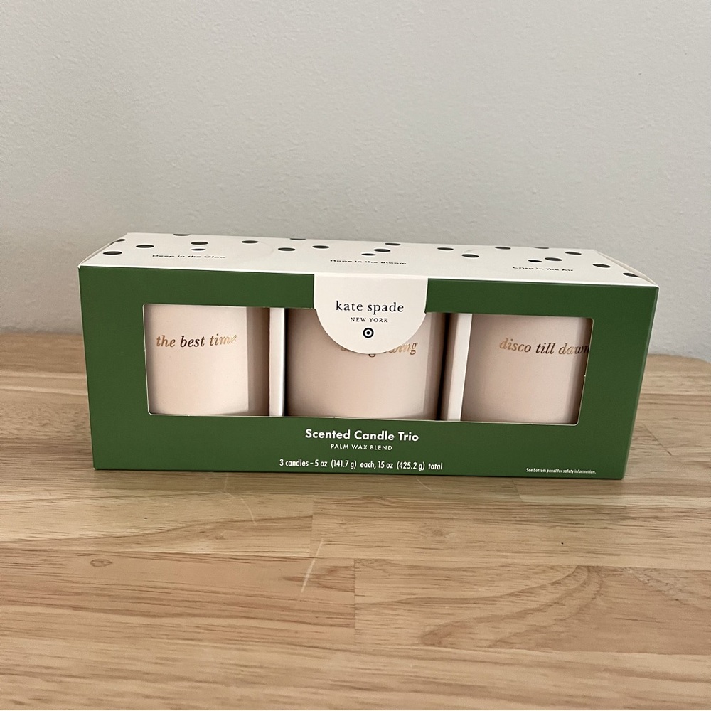 NWT Kate Spade New York Target Exclusive 3 Count Ceramic Jar Candle Set - Picture 2 of 15